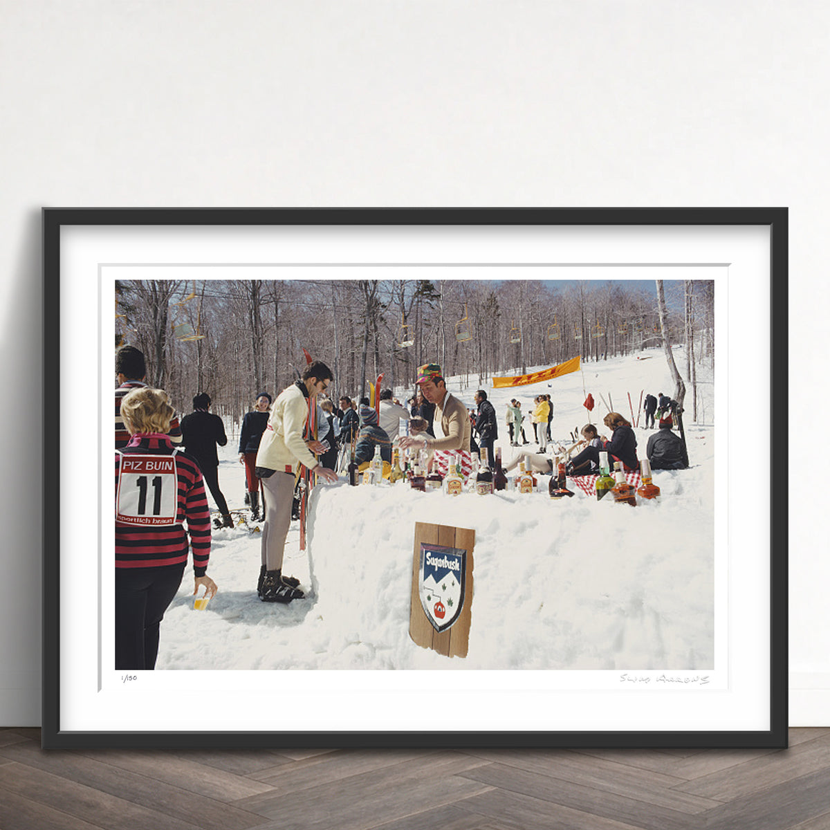Slim Aarons Limited Edition Estate Stamped sugarbush skiing 1 limited edition 84941402 Framed
