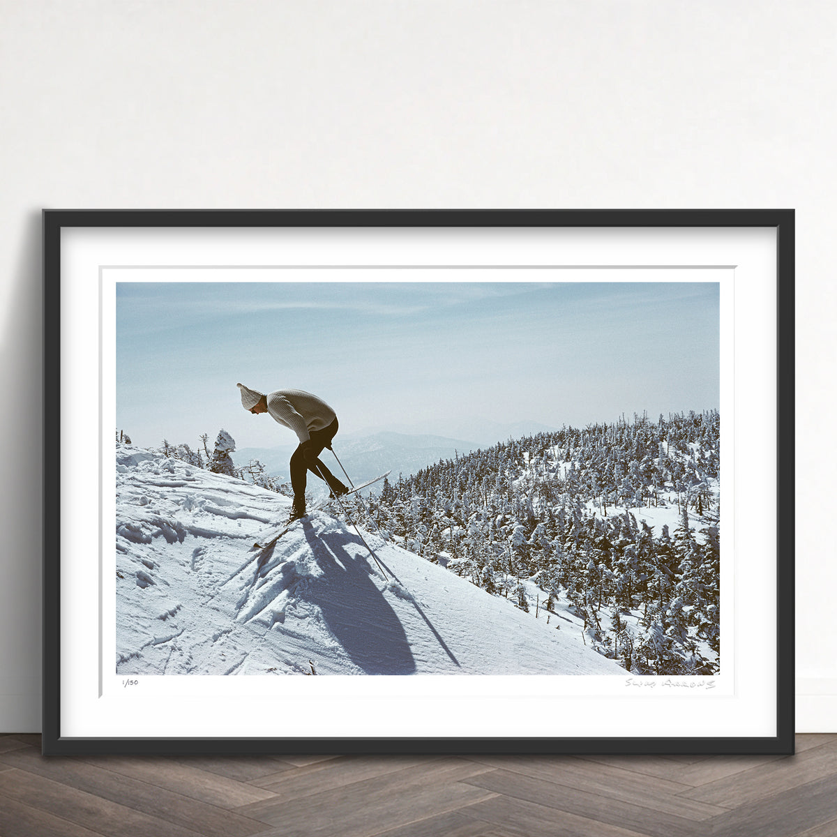 Slim Aarons Limited Edition Estate Stamped sugarbush skiing 2 limited edition 1140157652 Framed