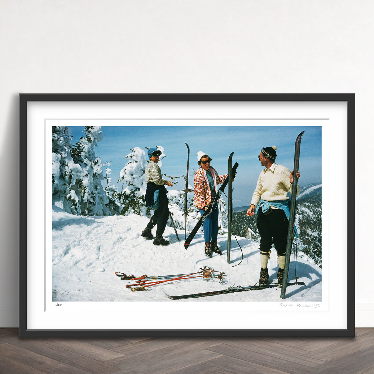 Slim Aarons Limited Edition Estate Stamped sugarbush skiing limited edition 84941440 Framed