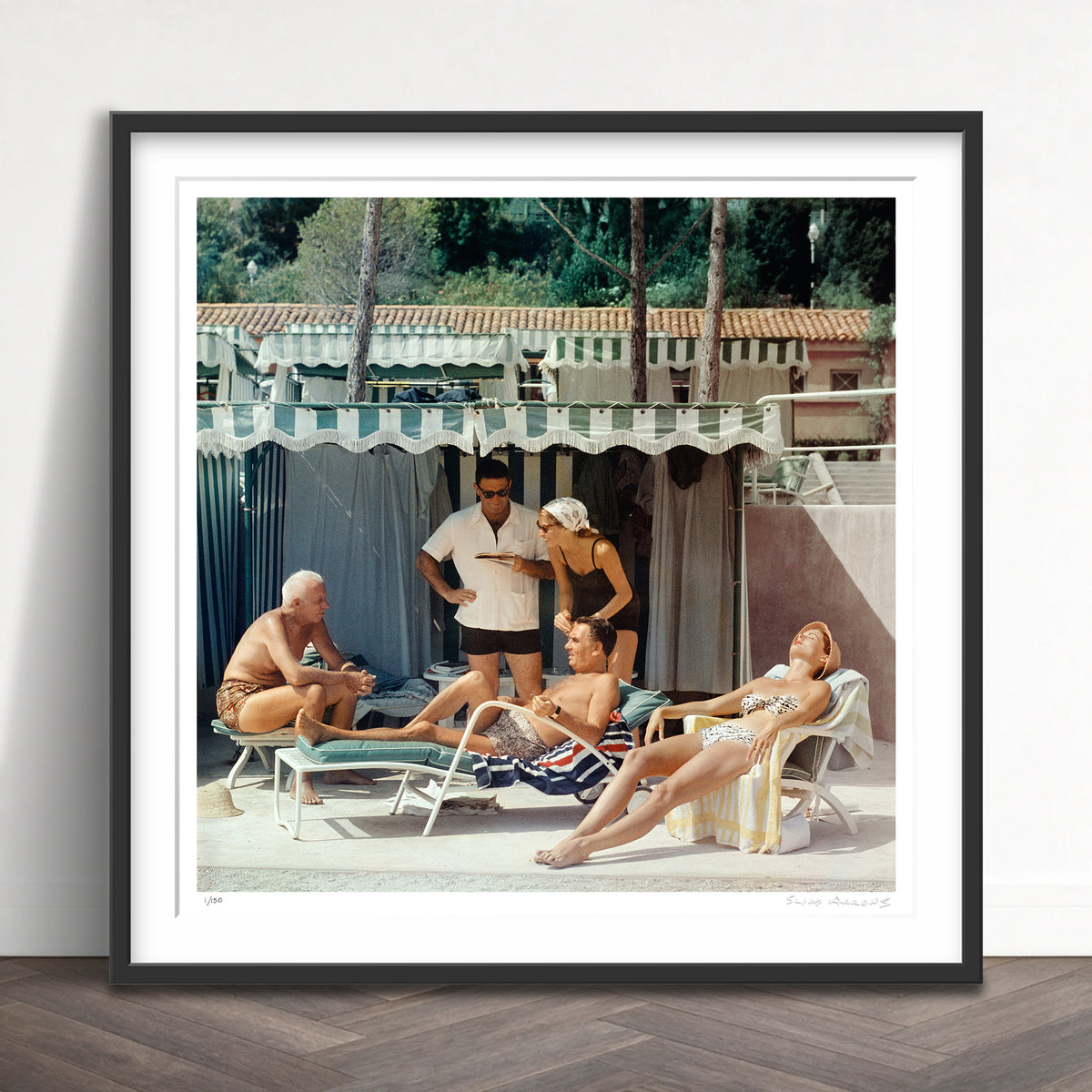 Slim Aarons Limited Edition Estate Stamped summer in monaco limited edition 3165412 Framed