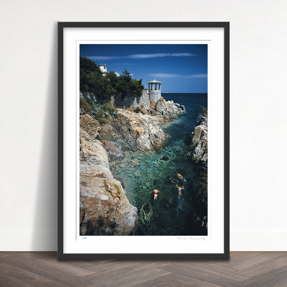 Slim Aarons Limited Edition Estate Stamped swimming in spain limited edition 77442607 Framed
