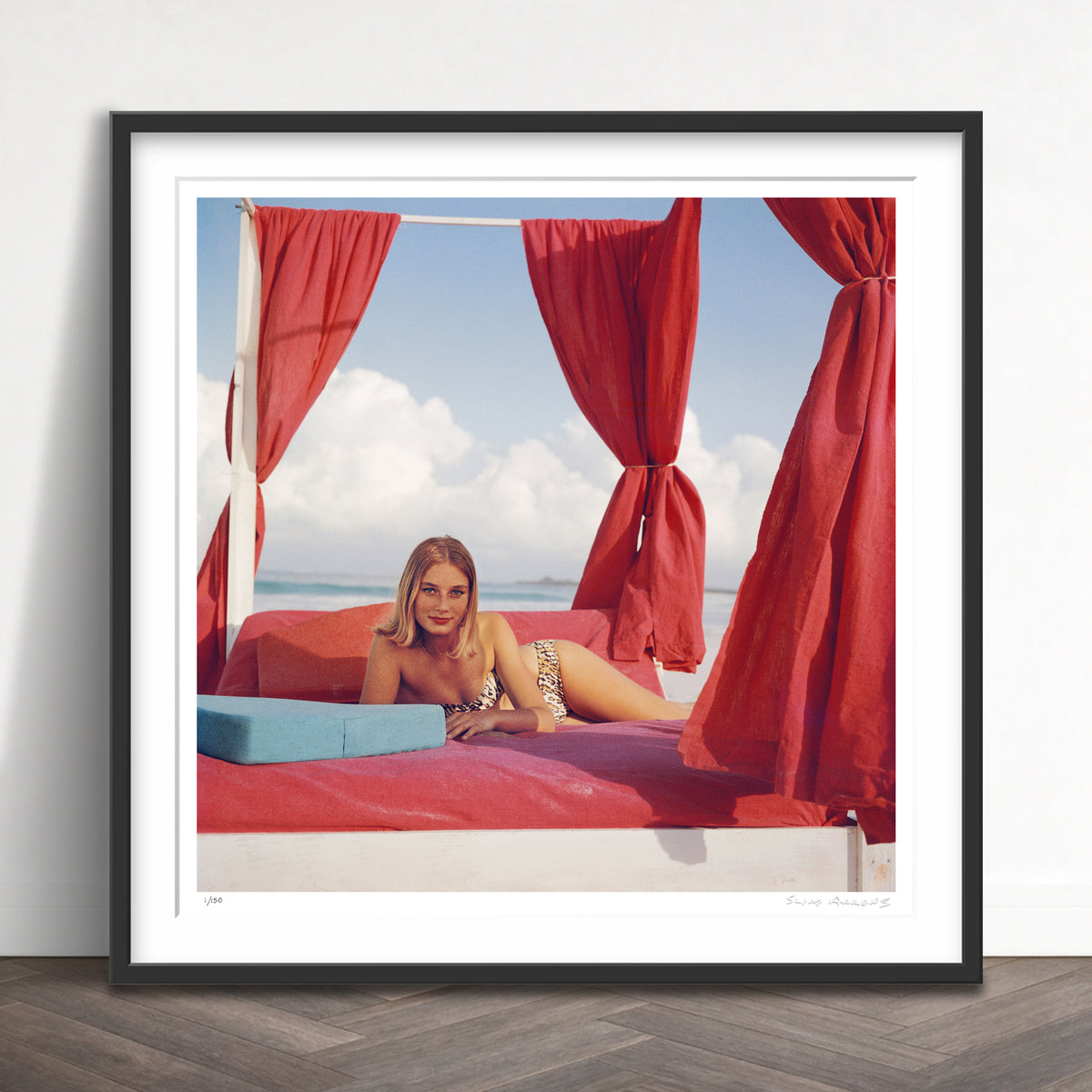 Slim Aarons Limited Edition Estate Stamped tania mallet limited edition 3165240 Framed
