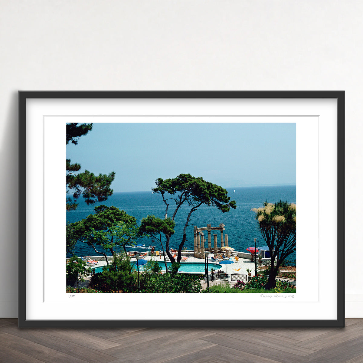 Slim Aarons Limited Edition Estate Stamped taormina limited edition 53439287 Framed