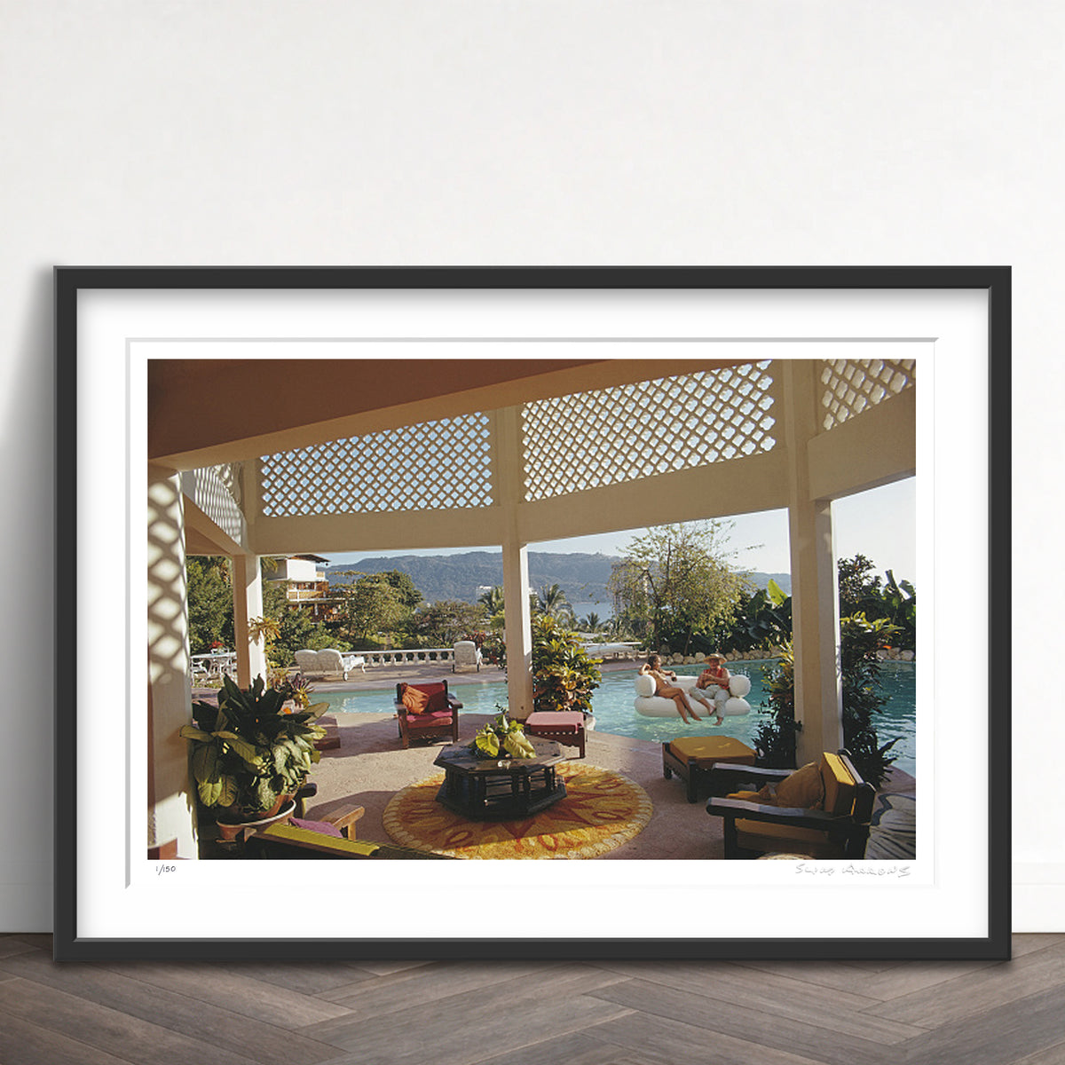 Slim Aarons Limited Edition Estate Stamped teddy stauffer in acapulco limited edition 605353059 Framed
