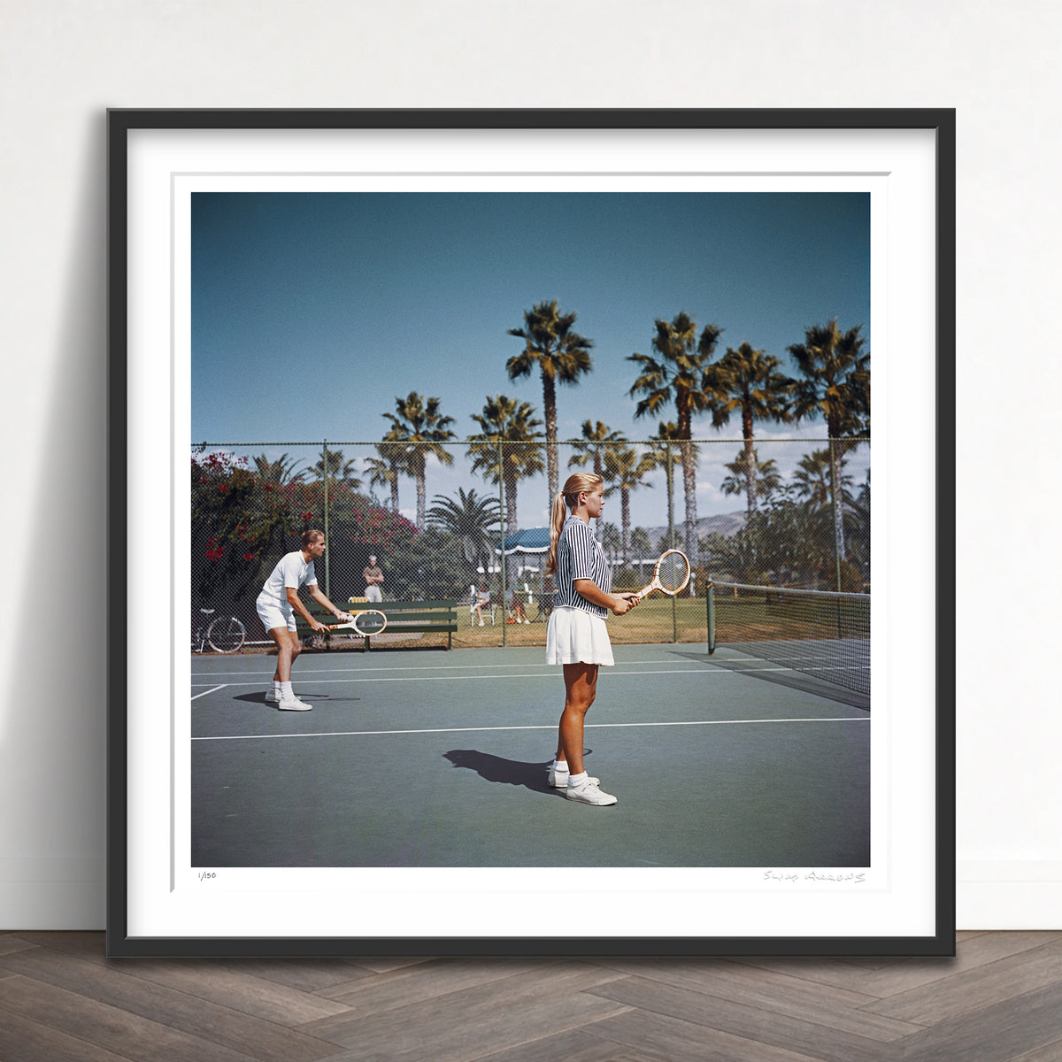 Slim Aarons Limited Edition Estate Stamped tennis in san diego limited edition 120817125 Framed