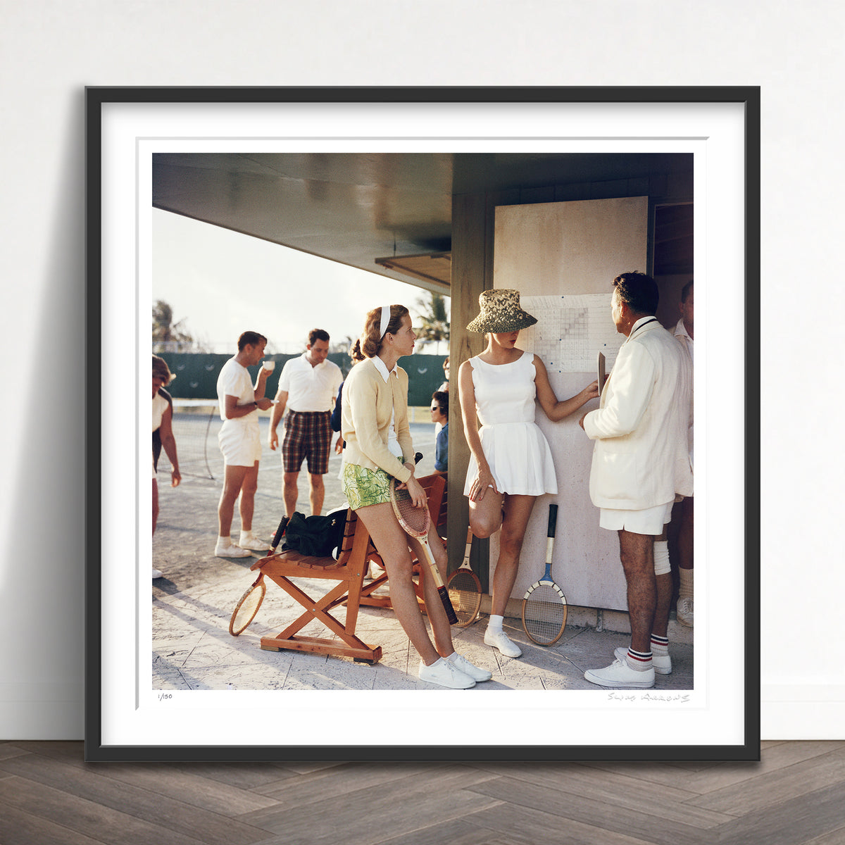 Slim Aarons Limited Edition Estate Stamped tennis in the bahamas limited edition 114211819 Framed