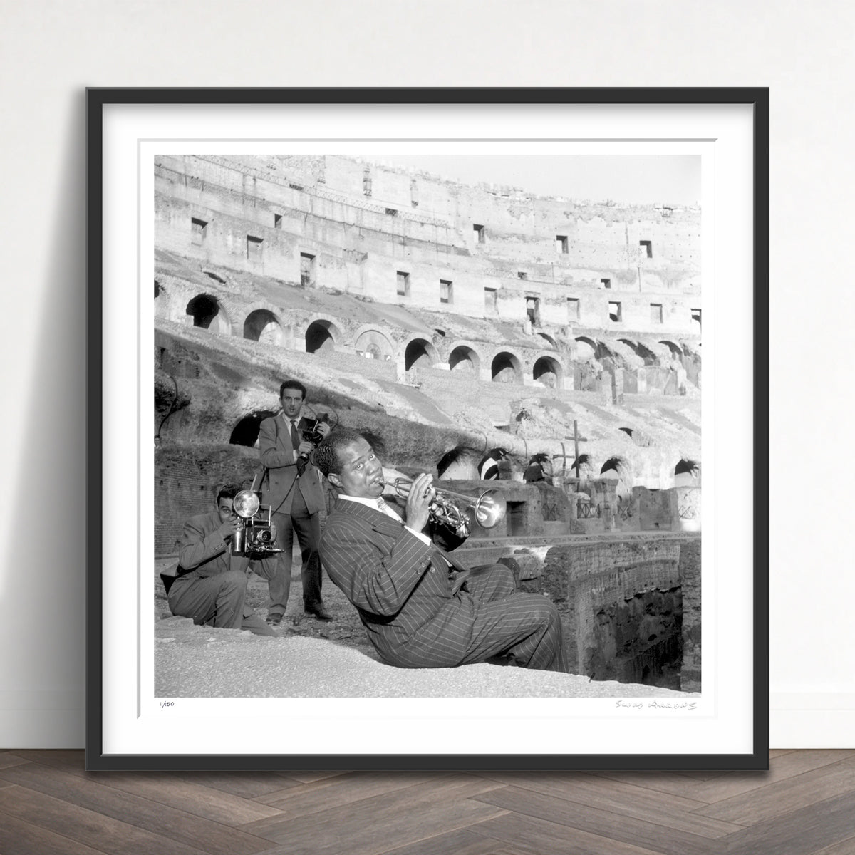 Slim Aarons Limited Edition Estate Stamped the king of jazz limited edition 3062517 Framed