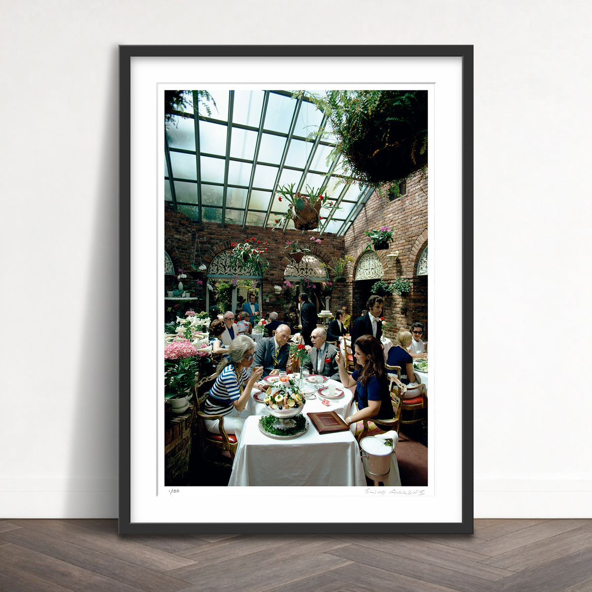 Slim Aarons Limited Edition Estate Stamped top lunch limited edition 3088785 Framed