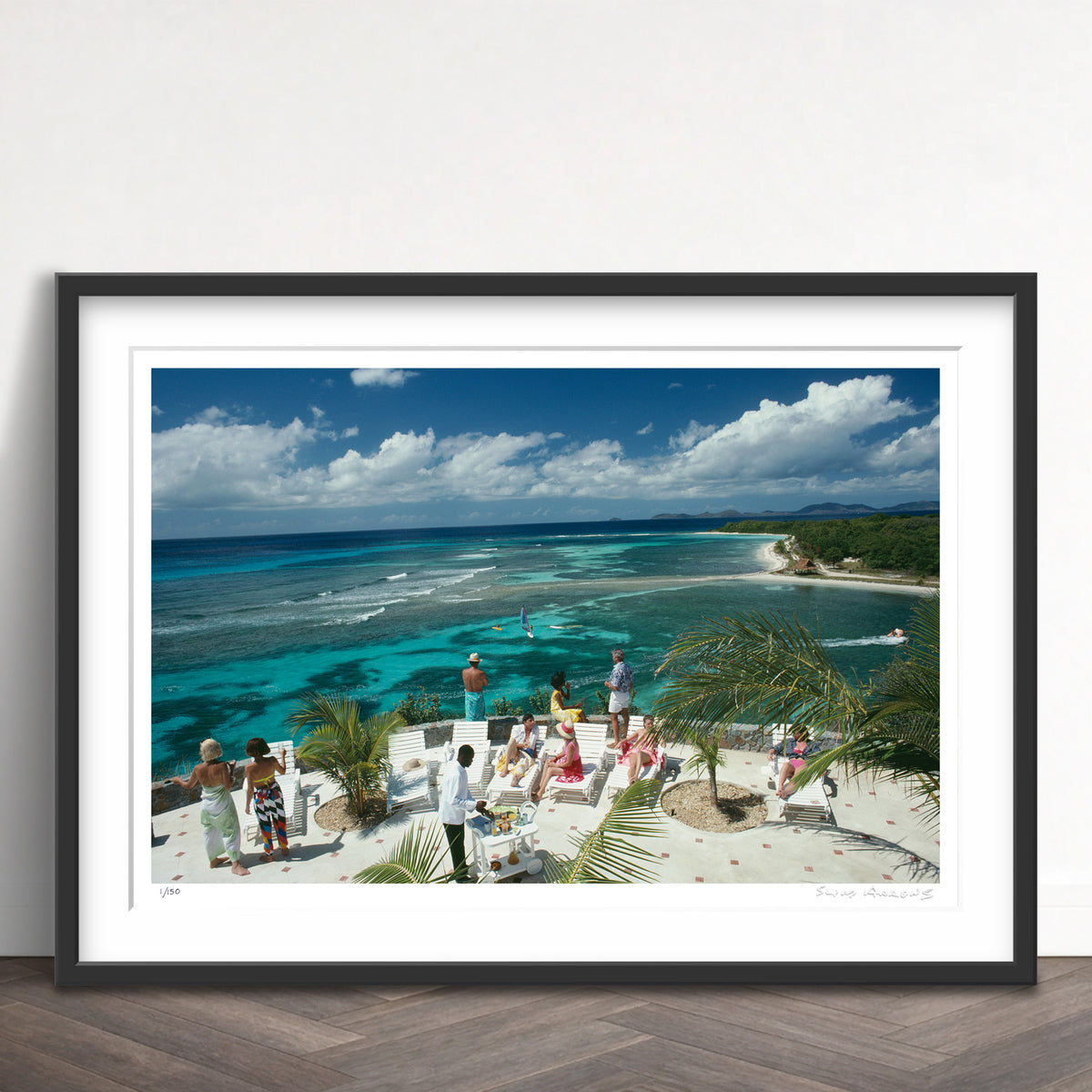 Slim Aarons Limited Edition Estate Stamped tropical mustique limited edition 3438554 Framed