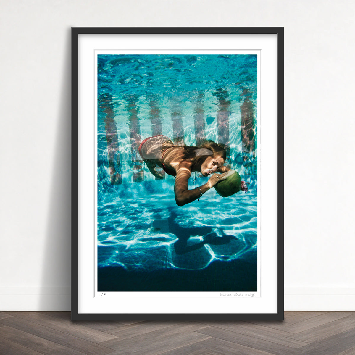 Slim Aarons Limited Edition Estate Stamped underwater drink limited edition 76859752 Framed