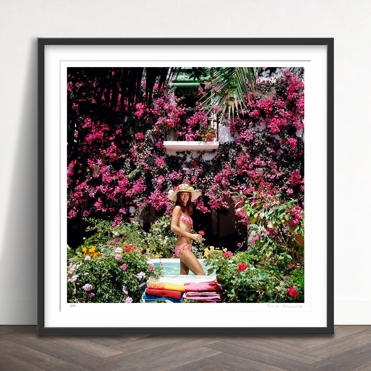 Slim Aarons Limited Edition Estate Stamped valerie cates limited edition 53405334 Framed