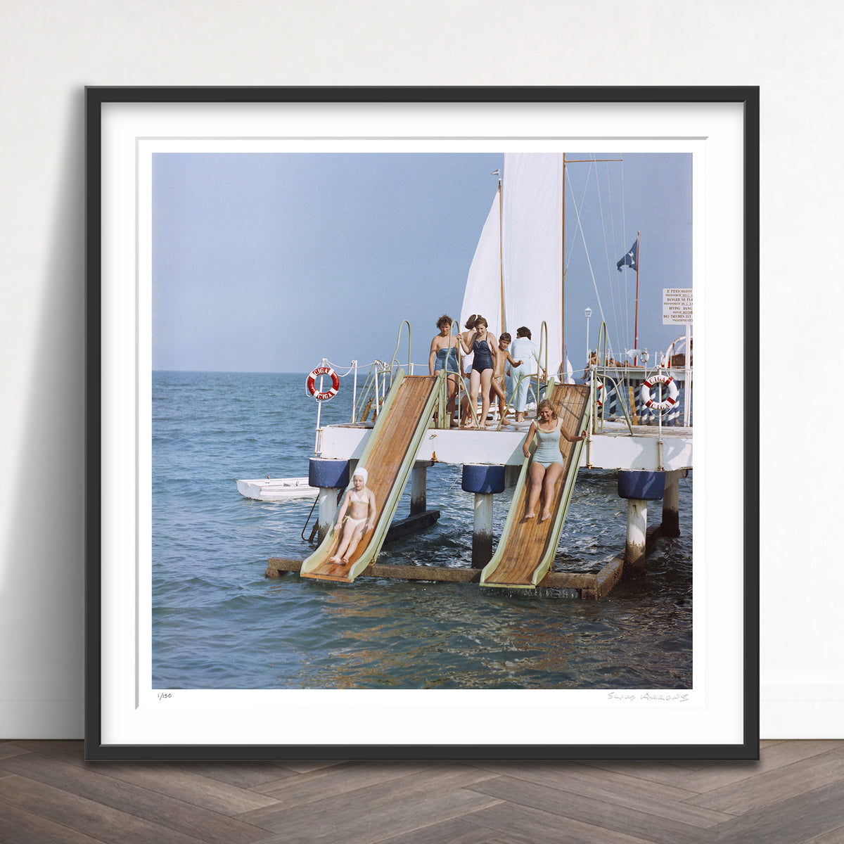 Slim Aarons Limited Edition Estate Stamped venice vacation limited edition 79466696 Framed