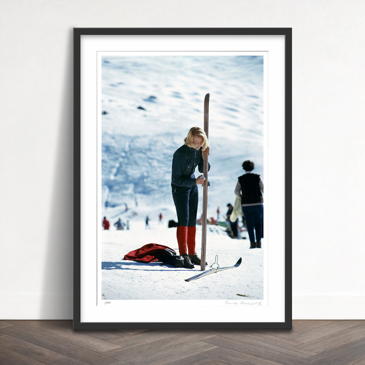 Slim Aarons Limited Edition Estate Stamped verbier skier limited edition 52043442 Framed
