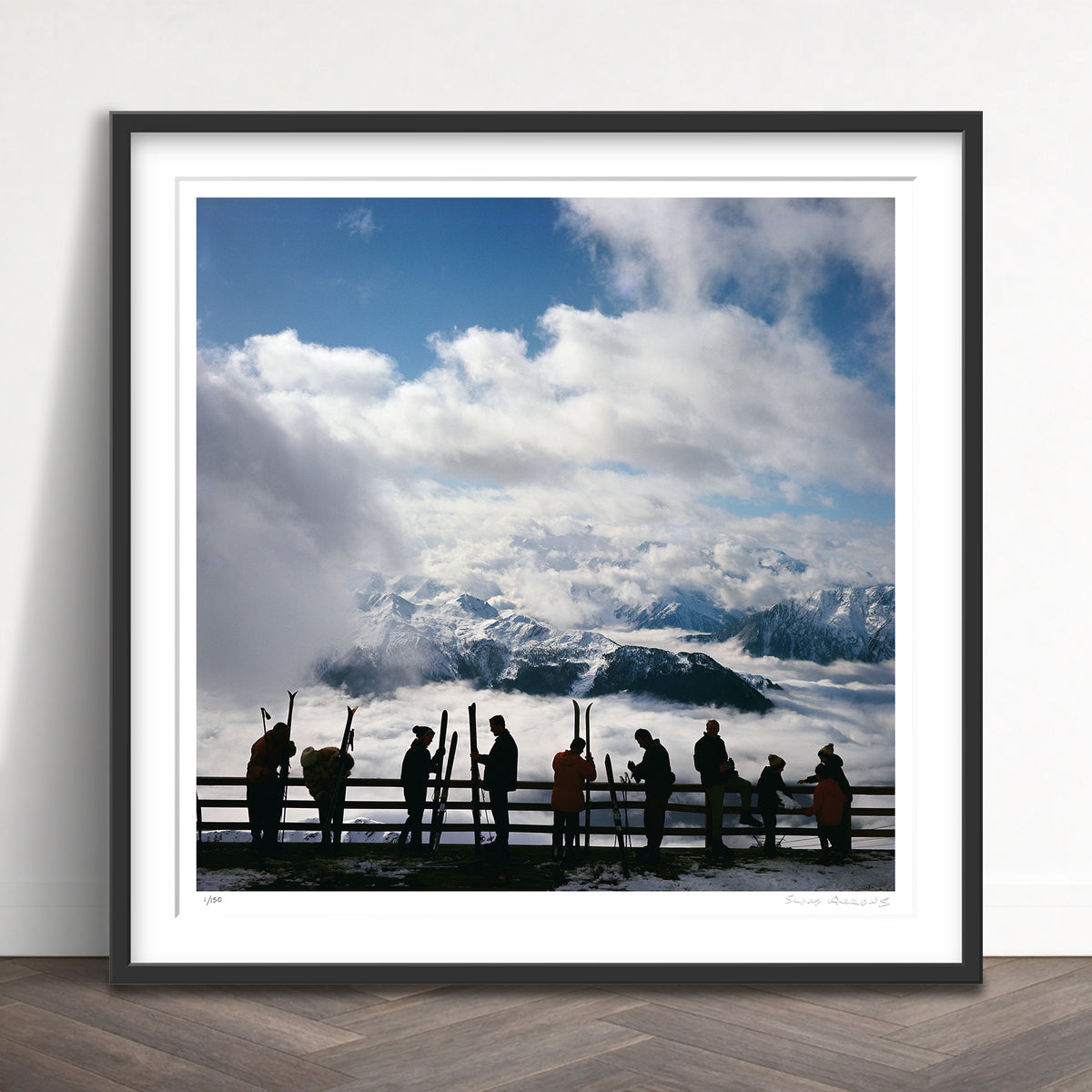 Slim Aarons Limited Edition Estate Stamped verbier view limited edition 52043552 Framed