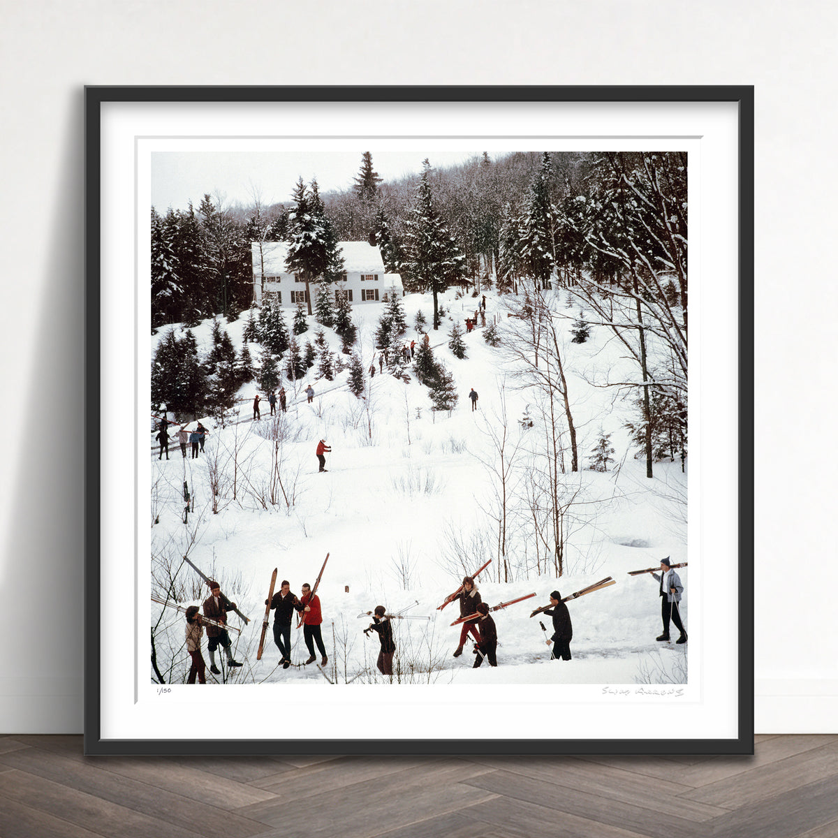 Slim Aarons Limited Edition Estate Stamped vermont winter limited edition 3089153 Framed