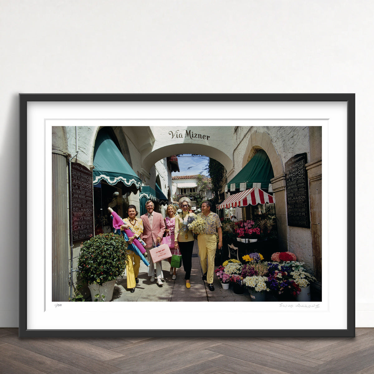 Slim Aarons Limited Edition Estate Stamped via mizner shop owners limited edition 2190665867 Framed