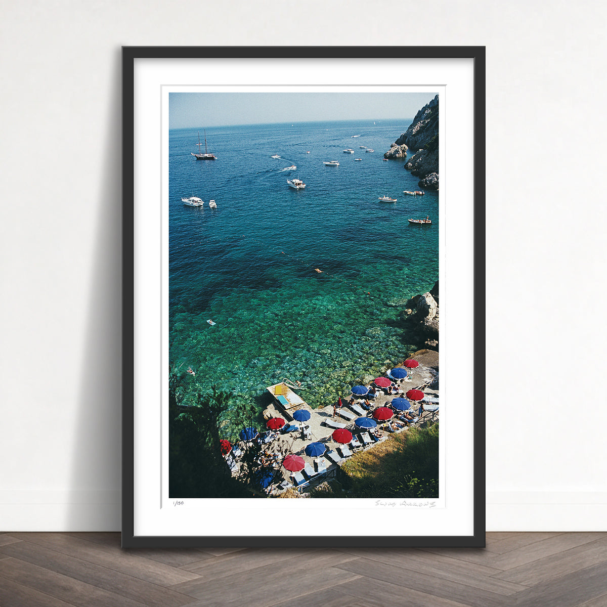 Slim Aarons Limited Edition Estate Stamped view from il pellicano limited edition 155763023 Framed