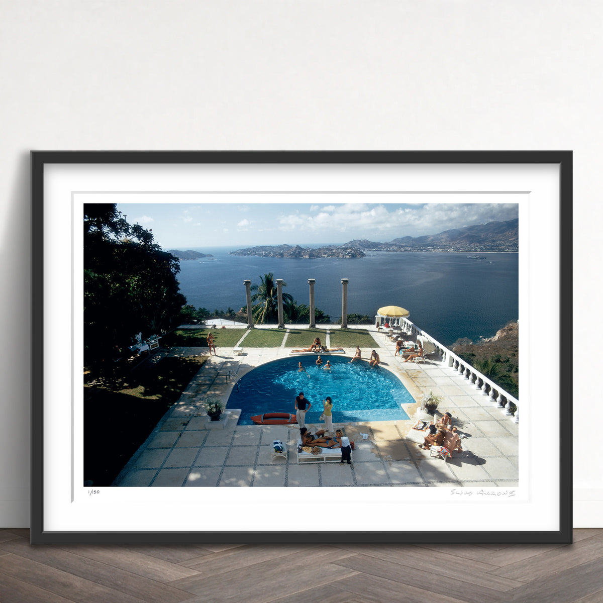 Slim Aarons Limited Edition Estate Stamped villa nirvana limited edition 77442109 Framed