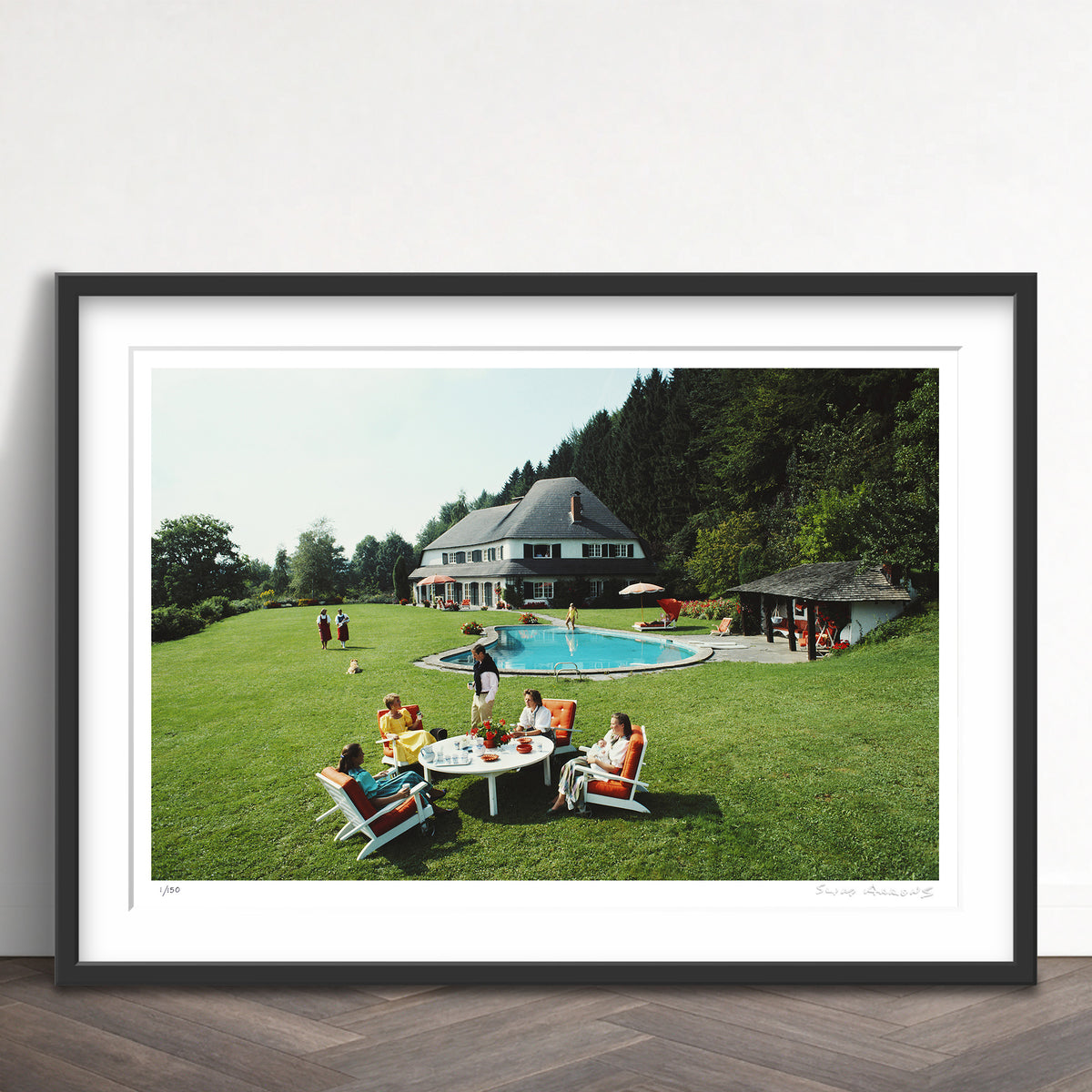 Slim Aarons Limited Edition Estate Stamped von oswald house limited edition 53397511 Framed