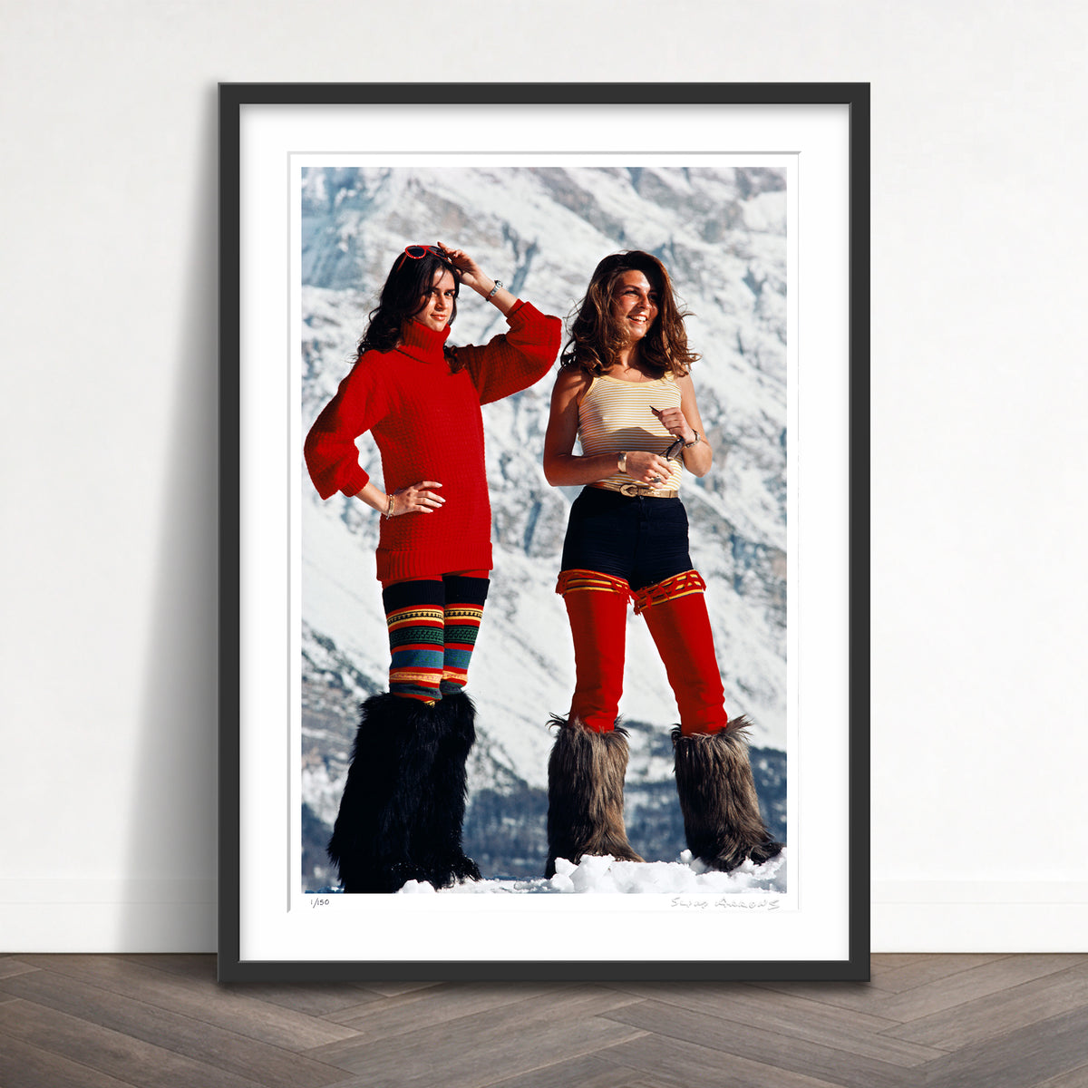Slim Aarons Limited Edition Estate Stamped winter wear limited edition 56929923 Framed