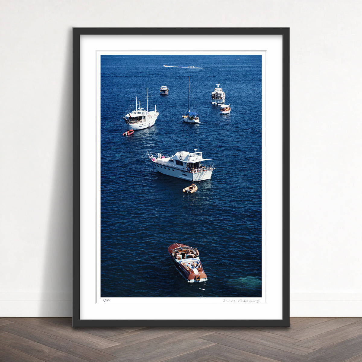Slim Aarons Limited Edition Estate Stamped yachting holiday limited edition 88003970 Framed
