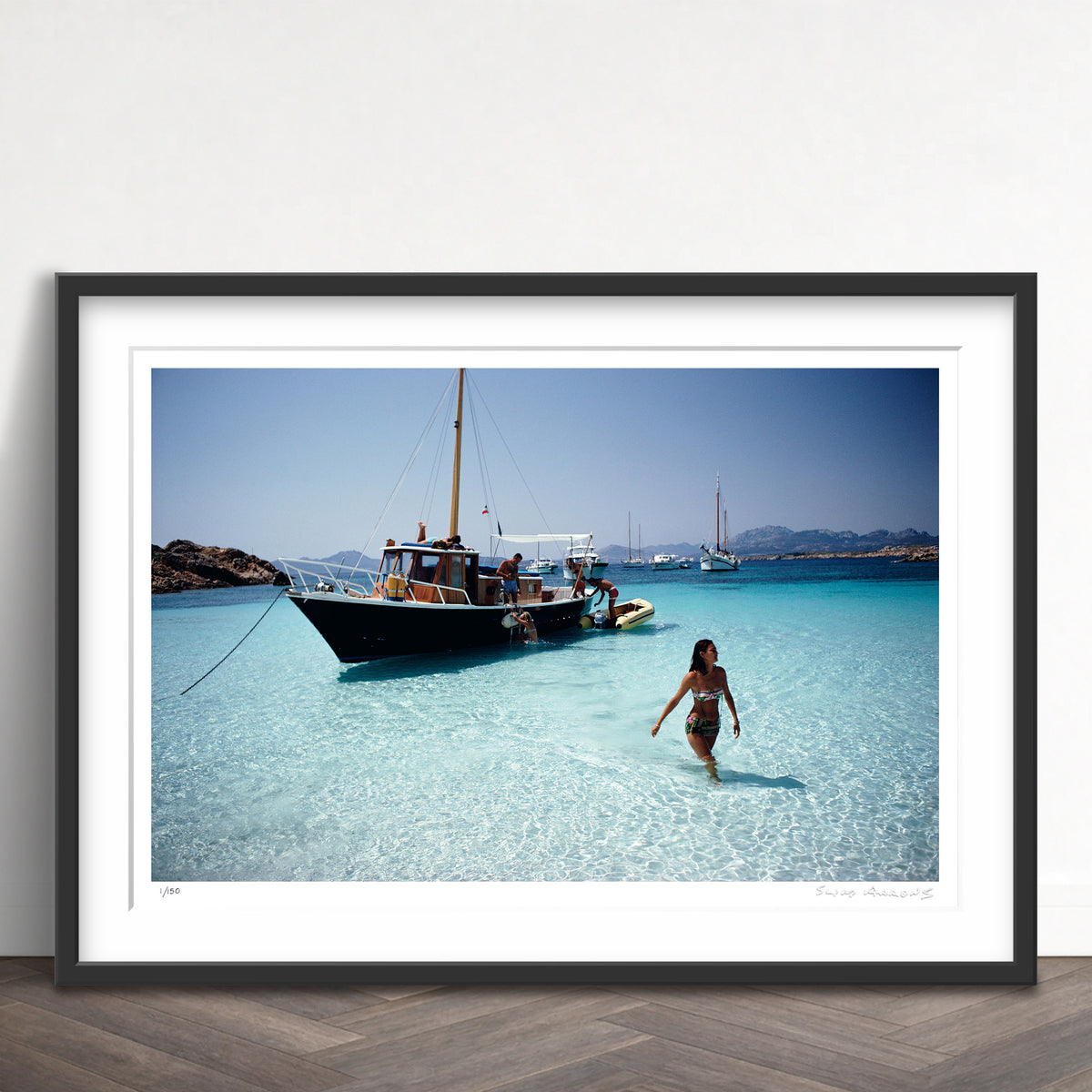 Slim Aarons Limited Edition Estate Stamped yachting trip limited edition 56442297 Framed