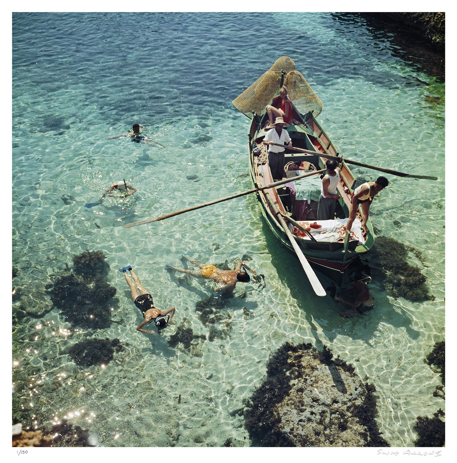 snorkelling in the shallows - Slim Aarons - Limited Edition - Estate Stamped - Photography - Getty Images