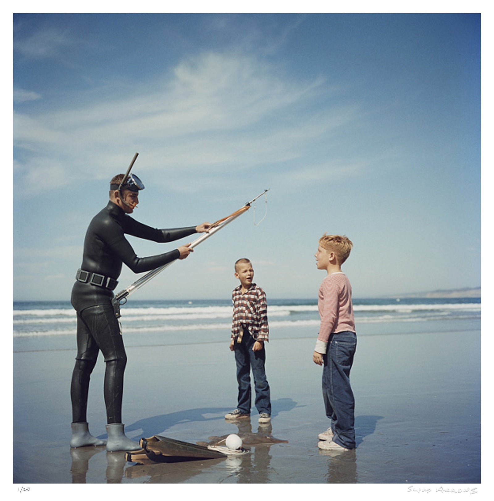 spear fishing in san diego - Slim Aarons - Limited Edition - Estate Stamped - Photography - Getty Images