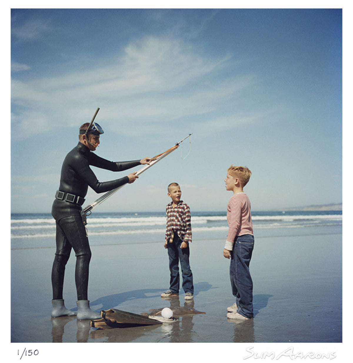 spear fishing in san diego - Slim Aarons - Limited Edition - Estate Stamped - Photography - Getty Images