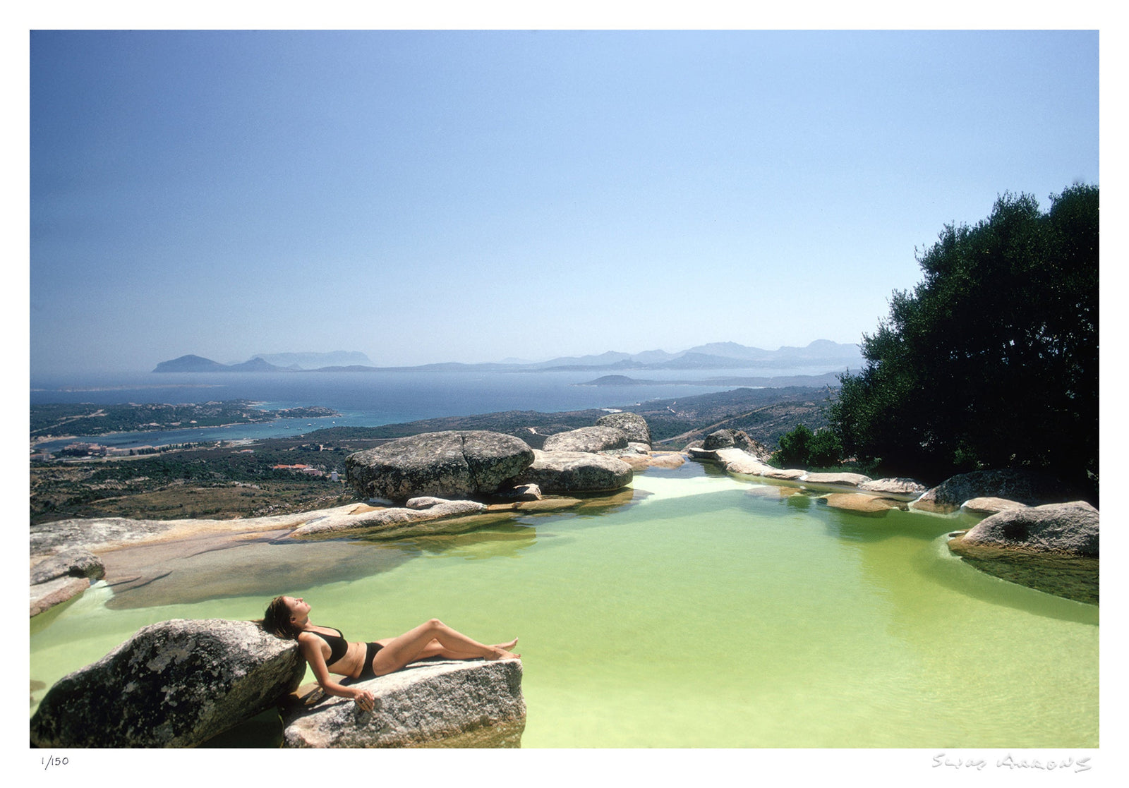 sunbather on rock - Slim Aarons - Limited Edition - Estate Stamped - Photography - Getty Images