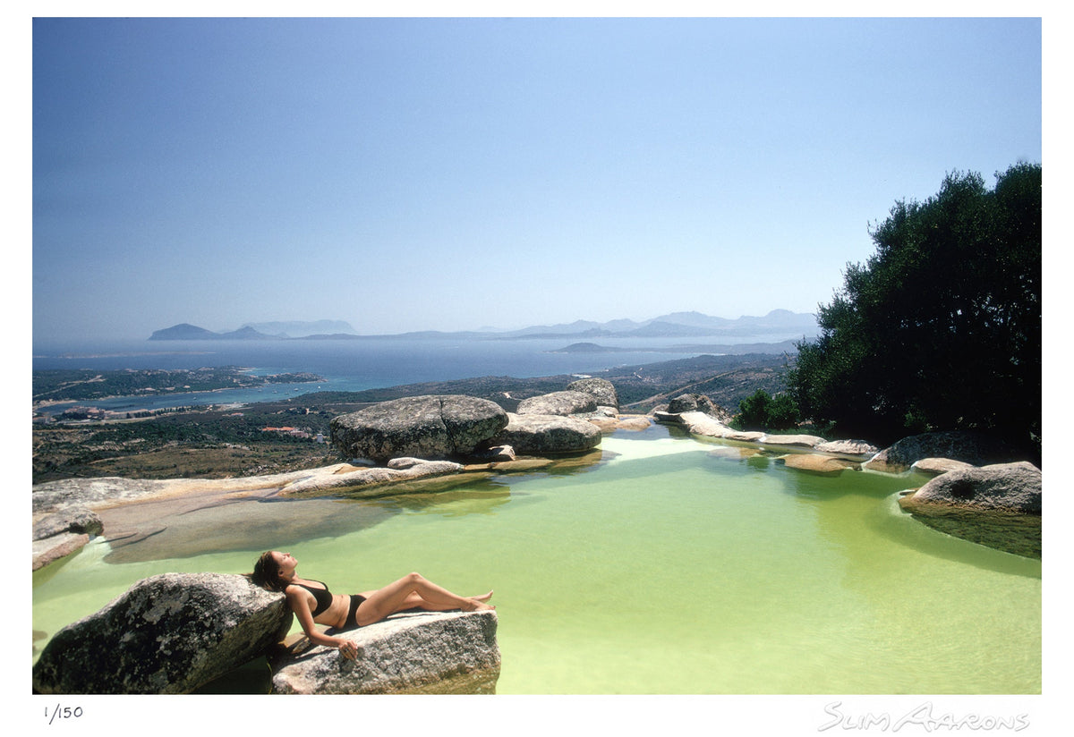 sunbather on rock - Slim Aarons - Limited Edition - Estate Stamped - Photography - Getty Images