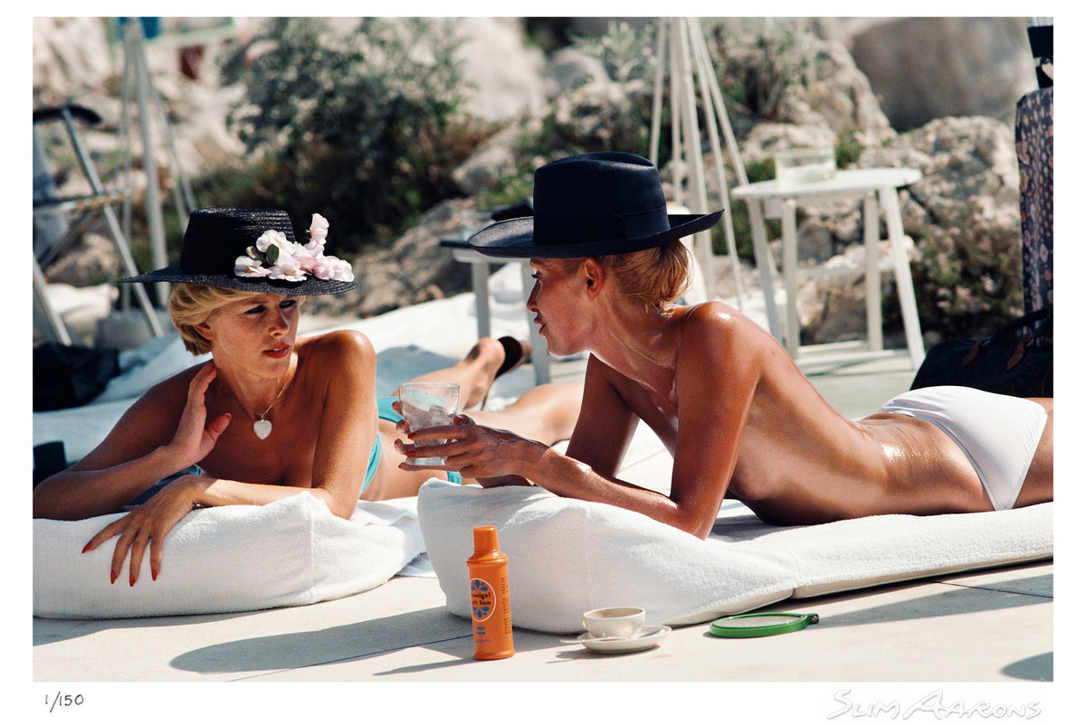 sunbathing in antibes - Slim Aarons - Limited Edition - Estate Stamped - Photography - Getty Images
