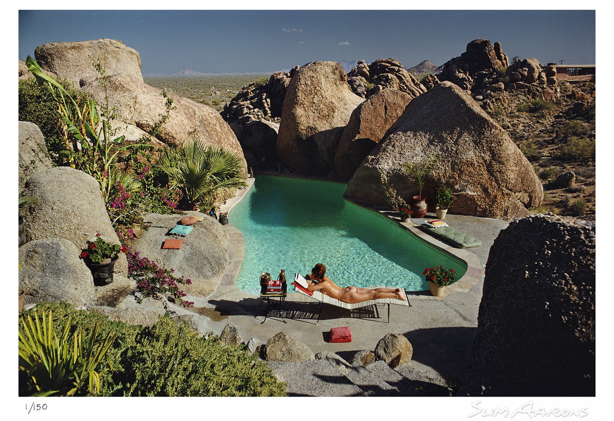 sunbathing in arizona - Slim Aarons - Limited Edition - Estate Stamped - Photography - Getty Images