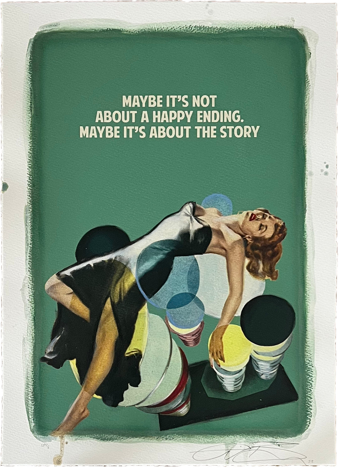 maybe-its-not-about-a-happy-ending-green-The Connor Brothers-Limited Edition Art Print-1080x1489