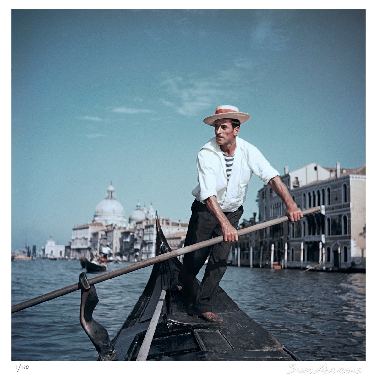 venice gondolier - Slim Aarons - Limited Edition - Estate Stamped - Photography - Getty Images
