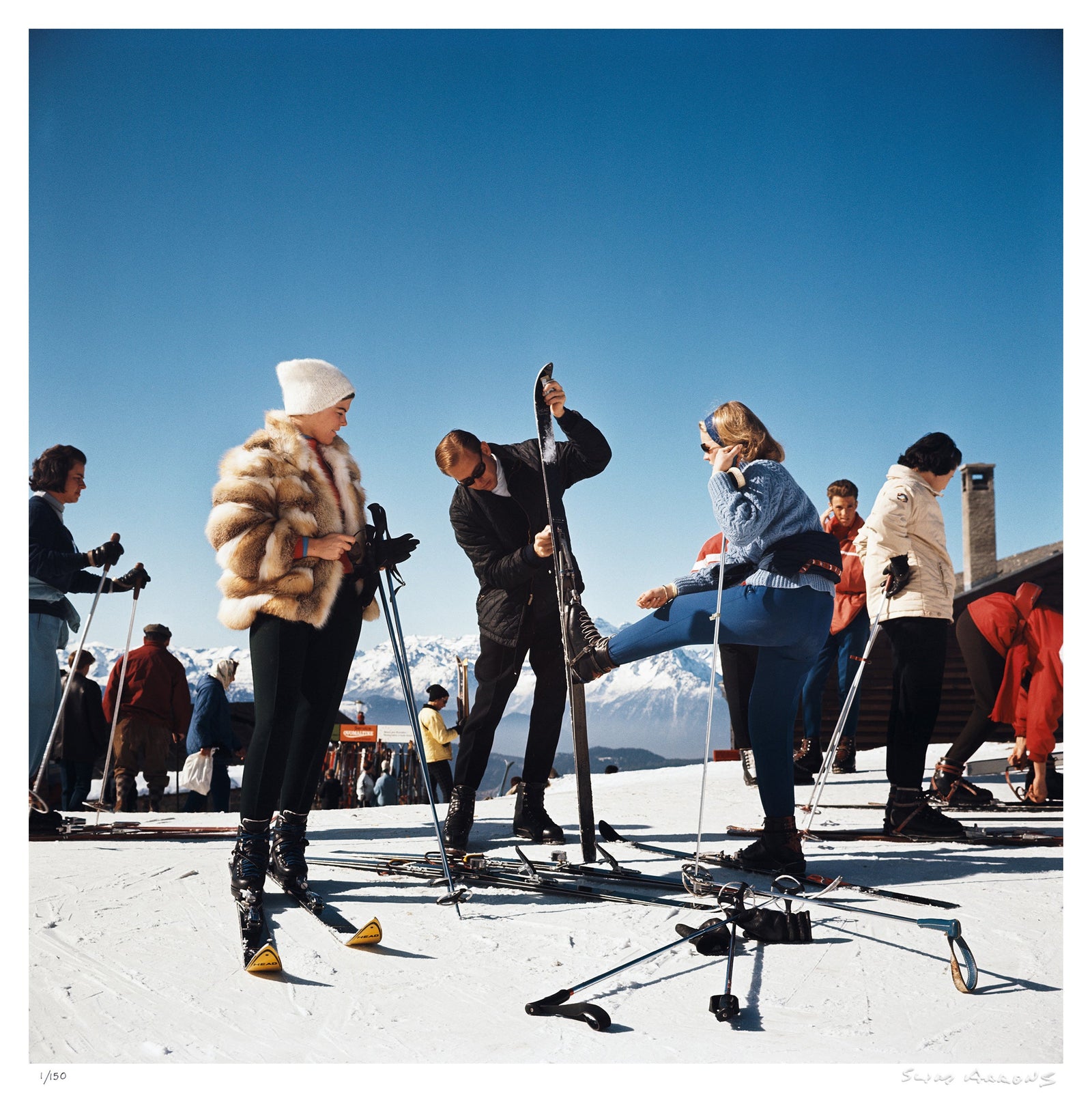 verbier skiers - Slim Aarons - Limited Edition - Estate Stamped - Photography - Getty Images