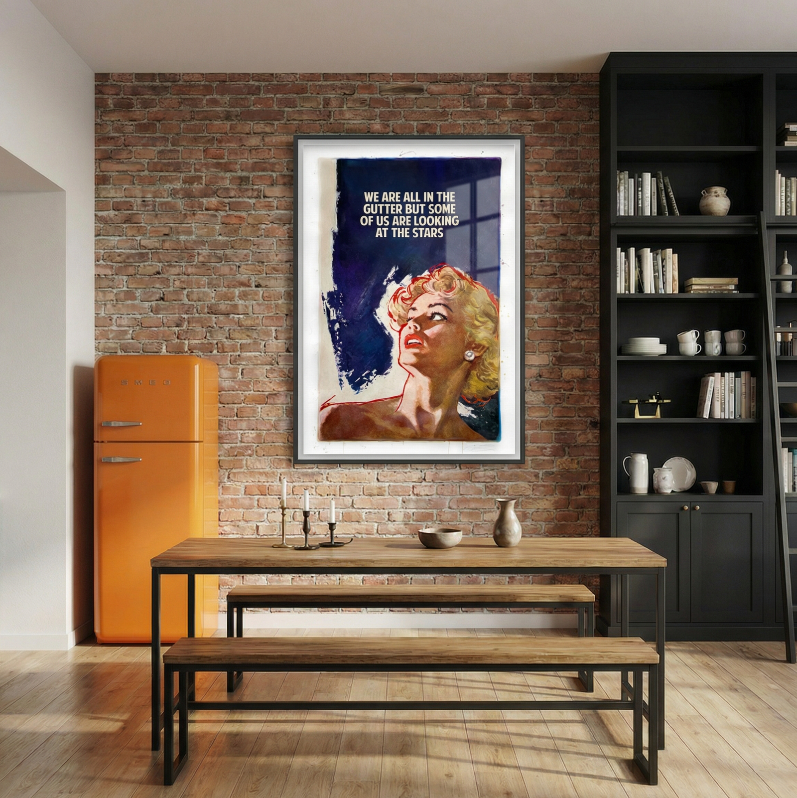 we-are-all-in-the-gutter-dark-blue-The Connor Brothers-Limited Edition Art Print-1063x1655