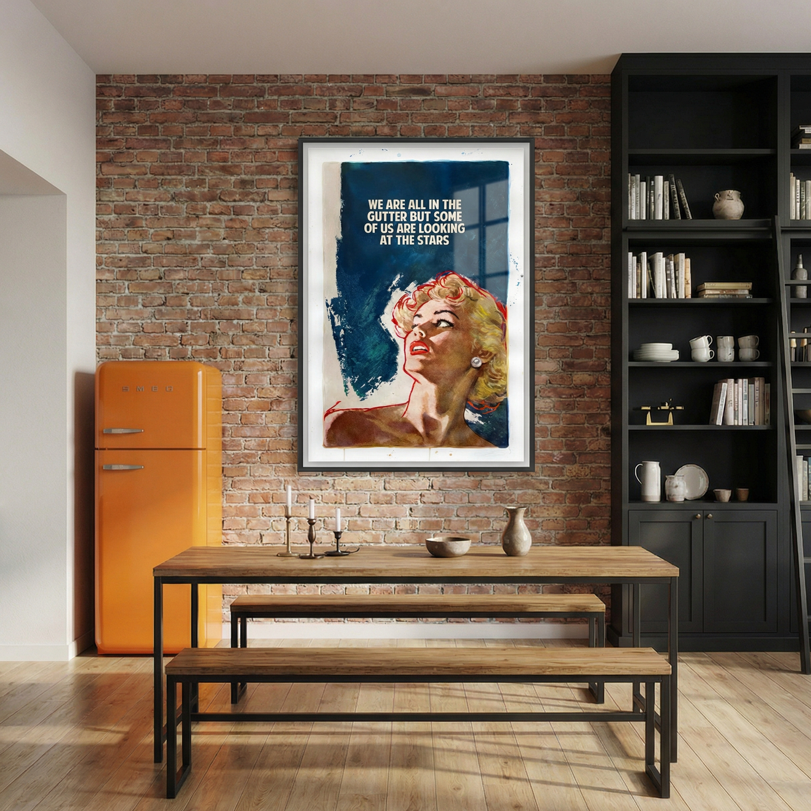 we-are-all-in-the-gutter-navy-blue-The Connor Brothers-Limited Edition Art Print-1052x1660