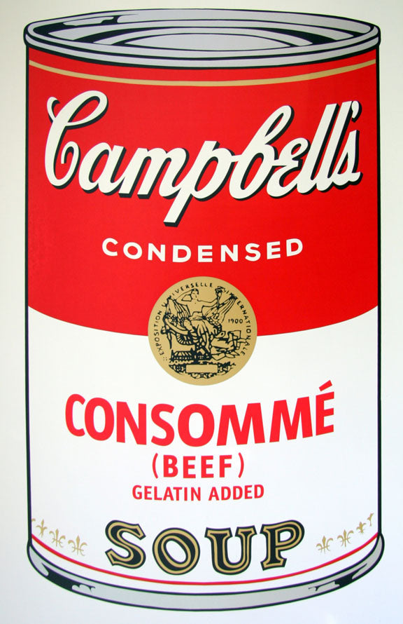 Soup Can Series 1 Consomme Soup by Sunday B. Morning (Andy Warhol)