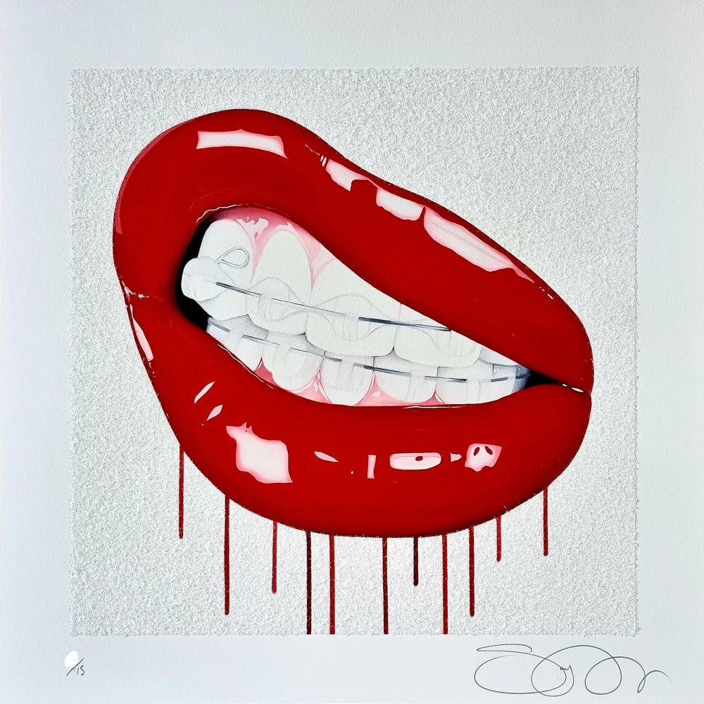 Emotional Gangsta - Red (Framed) by Sara Pope