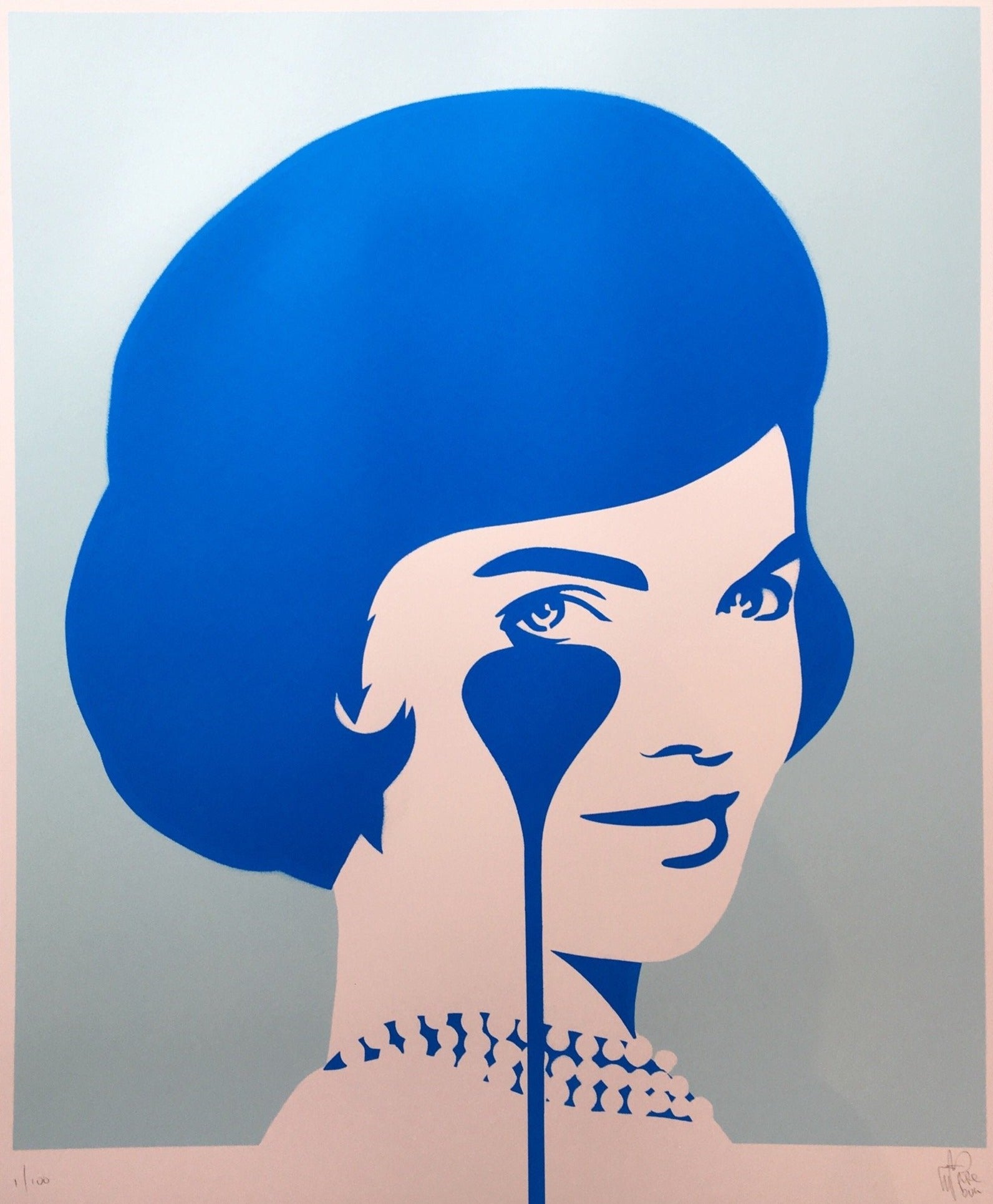 Smiling Jackie - Soft Blue Colours by Pure Evil