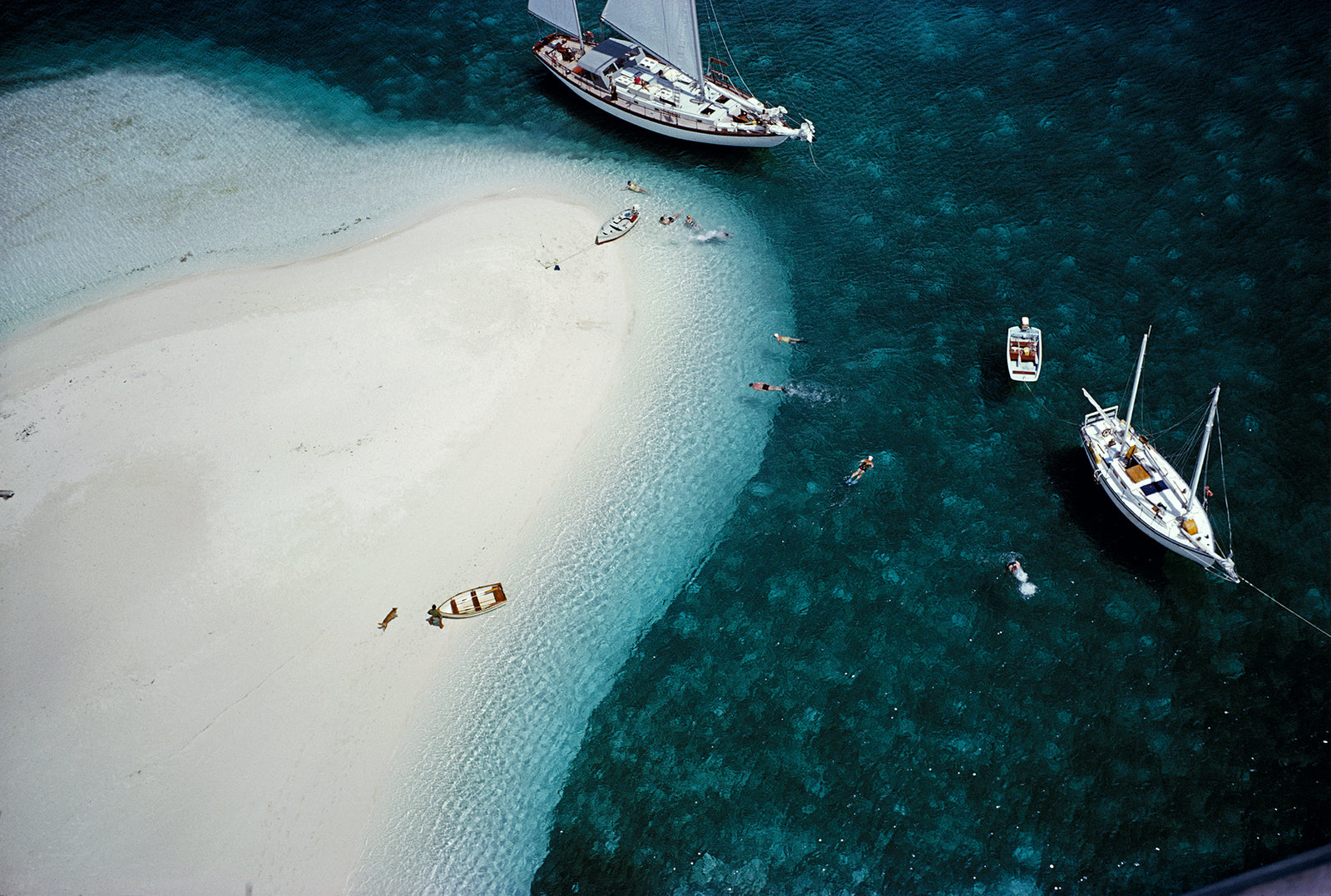 Stocking Island, Bahamas by Slim Aarons/Getty Images, 1964. Open Edition C-Type Photographic Print. Landscape orientation. Available at Electric Gallery, London, UK.