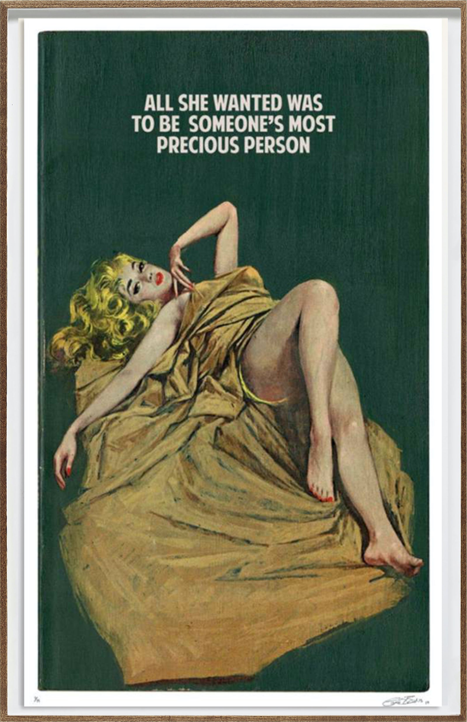 All She Wanted Was To Be Someone's Most Precious Person (Framed) by The Connor Brothers, a limited edition giclée print with silkscreen varnish. from 2019