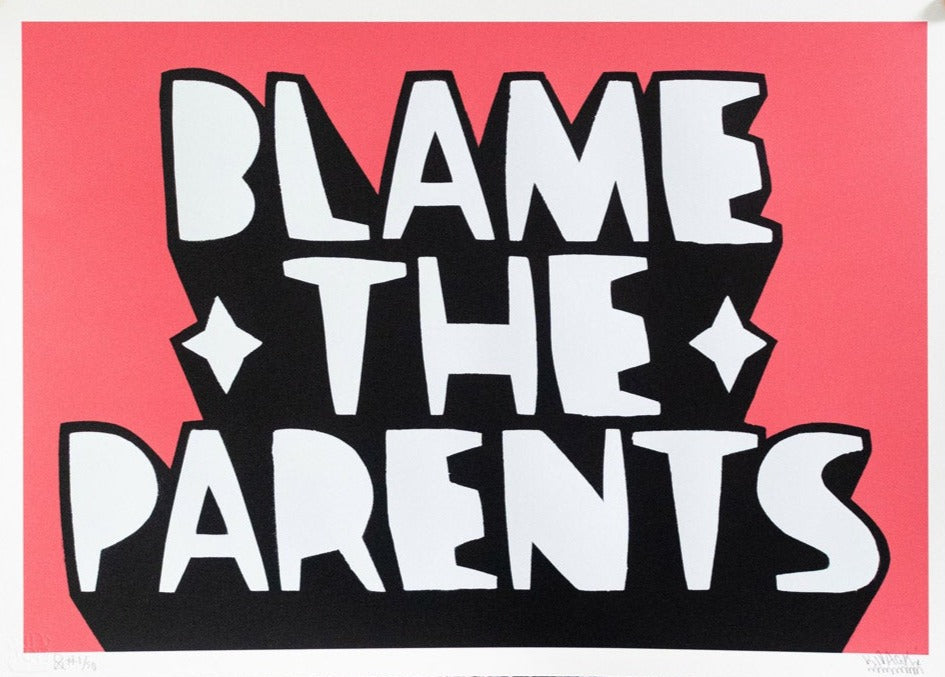 BLAME THE PARENTS (Coral Pink) by Kid Acne