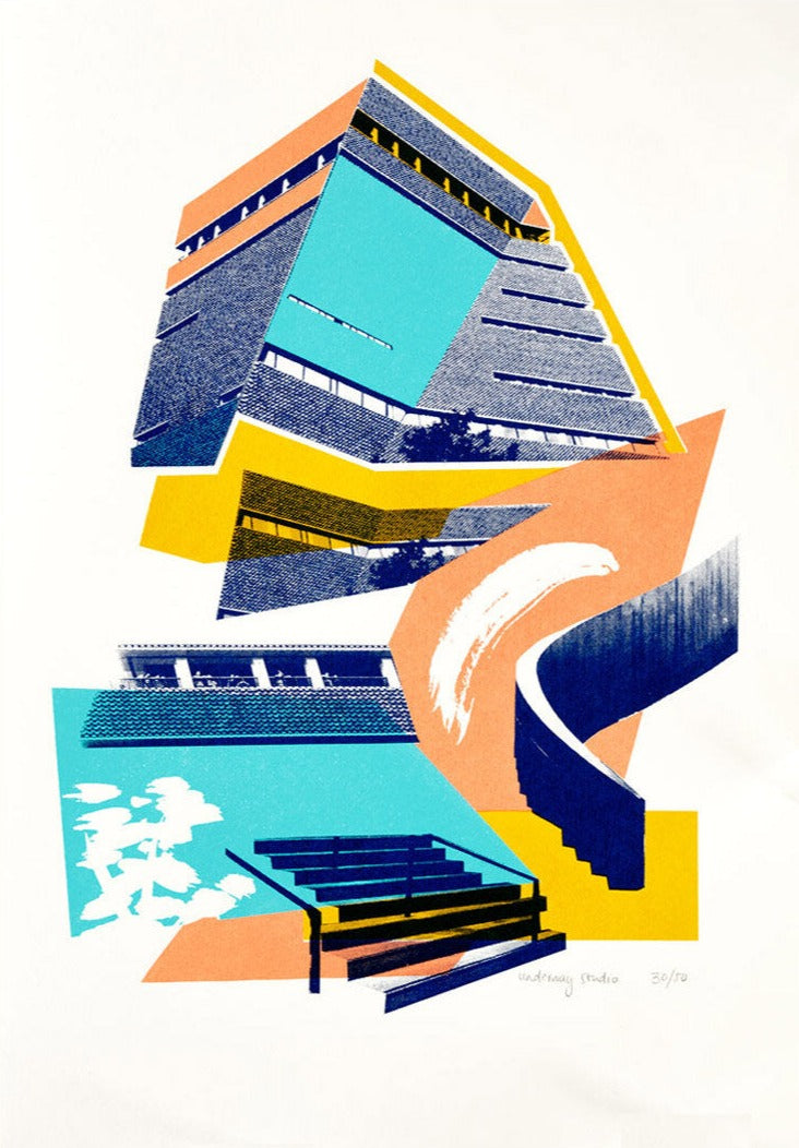 Tate Blavatnik by Underway Studio, a limited edition 4 colour screenprint on lambeth cartridge 280 gsm from 2018
