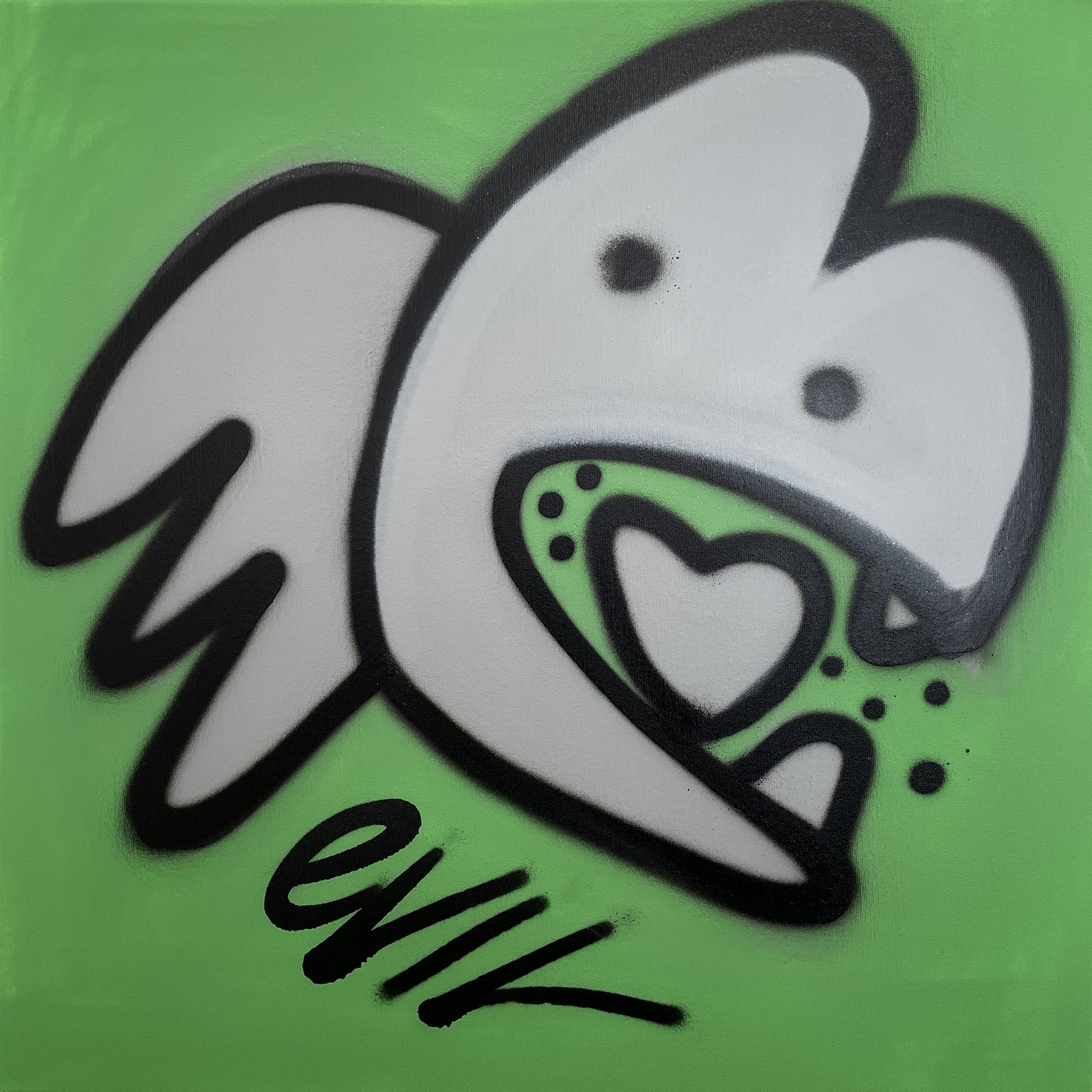 Pure Evil Bunny Tag Canvas - Bluebell by Pure Evil