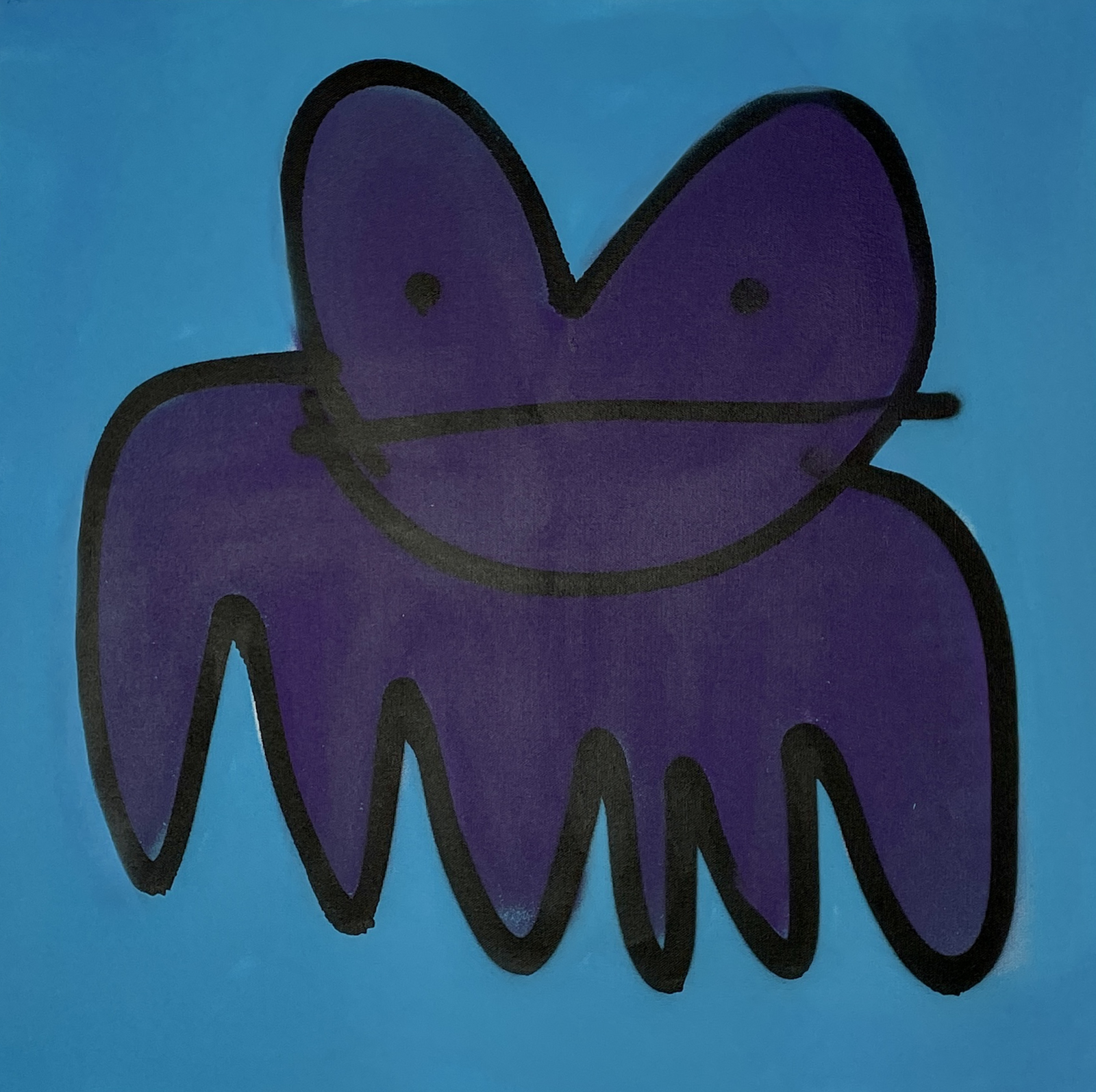 Pure Evil Bunny Tag Canvas - Blue by Pure Evil