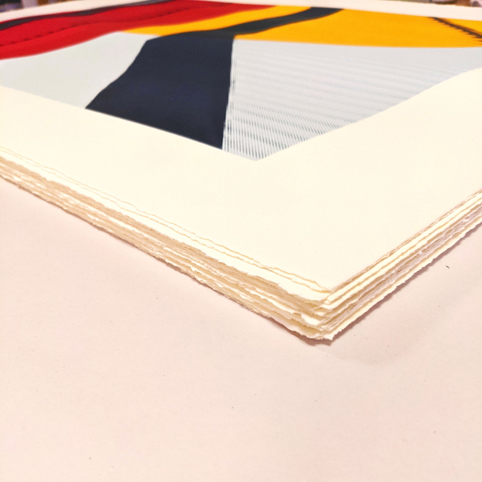 Brutal Forms IV (Collectors Edition) by Underway Studio, a limited edition 4 colour screenprint on somerset velvet 300gsm paper with four deckled edges from 2021