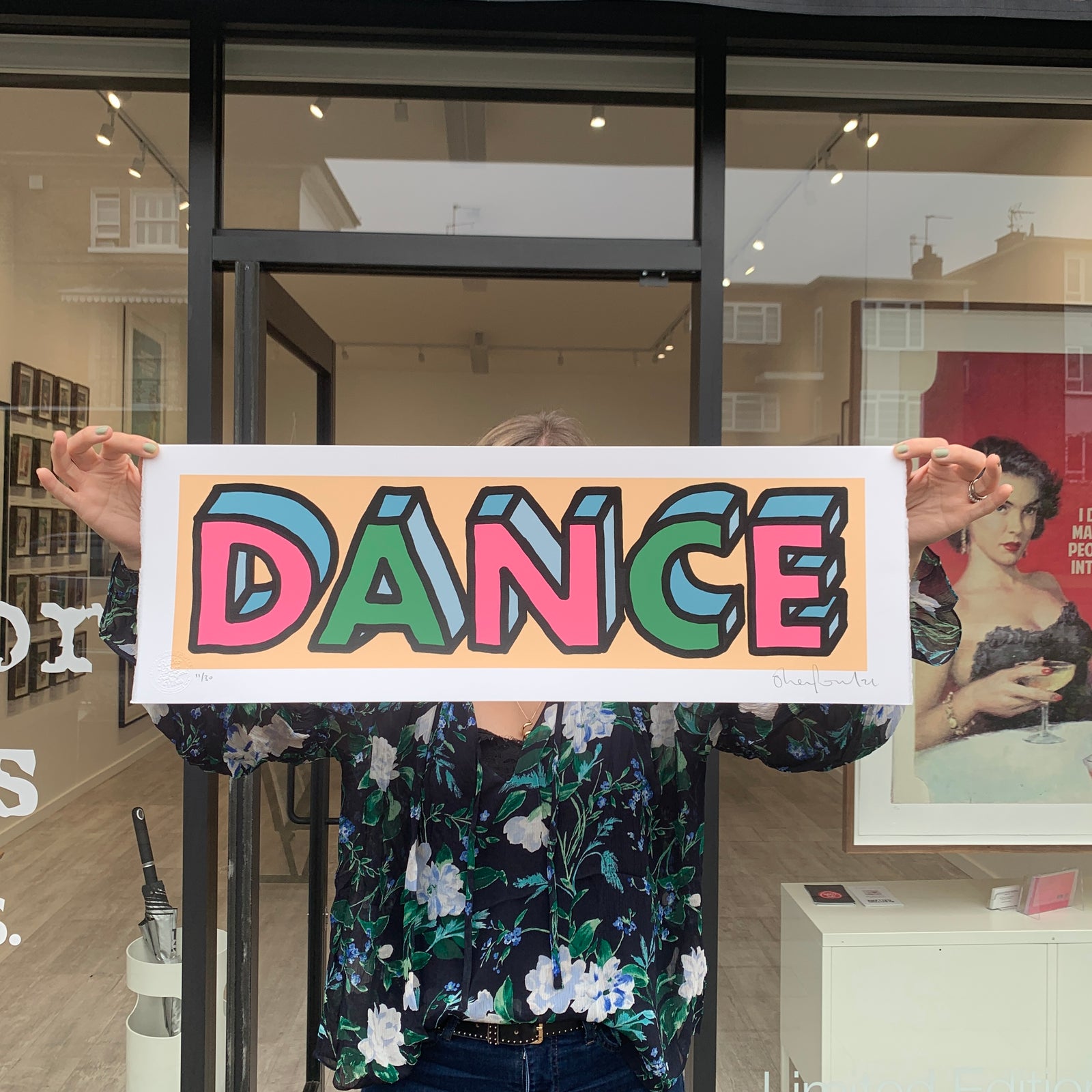 DANCE by Oli Fowler, a limited edition 6 layer screen print on 300gsm madrid litho with deckled edges from 2020