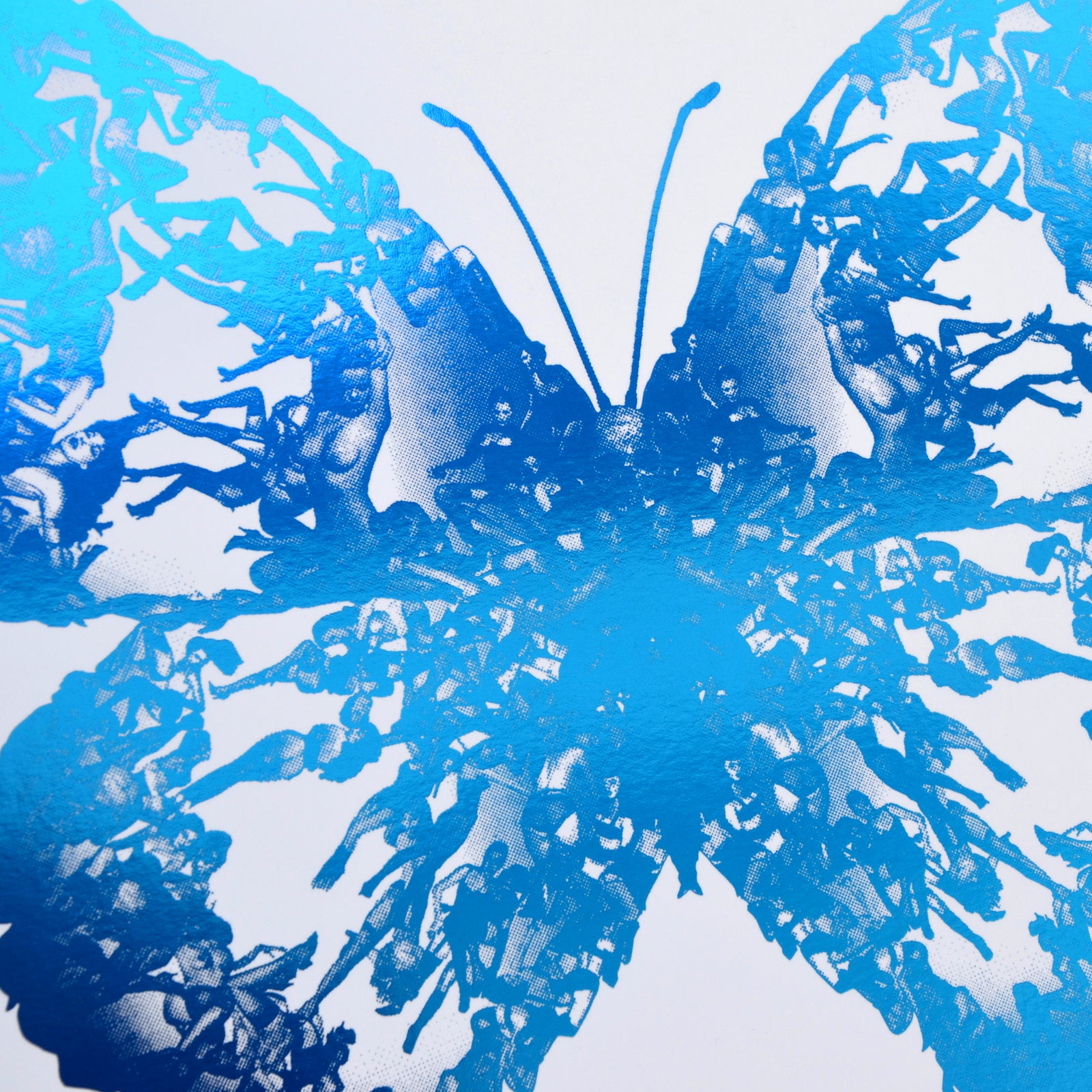 Deliverance Blanc Blue Foil Edition by Cassandra Yap, a limited edition giclée print on white 380gsm matte laminated stock from 2021